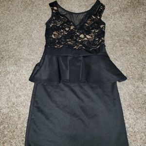 Black Lace Mini Dress